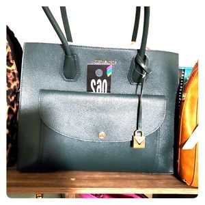 Hunter green satchel